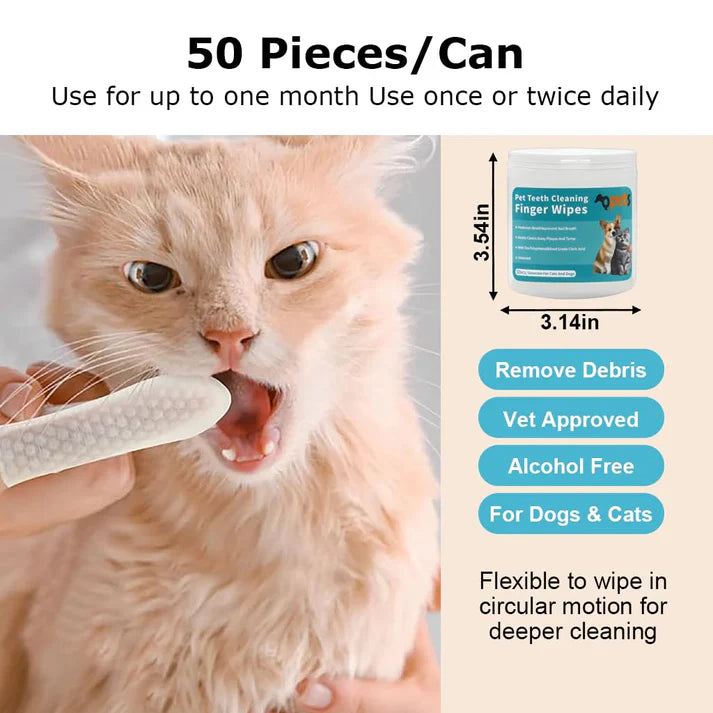 Disposable Dental Finger Wipes For Pets